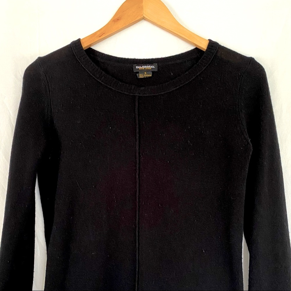 Black Cashmere Pullover Sweater